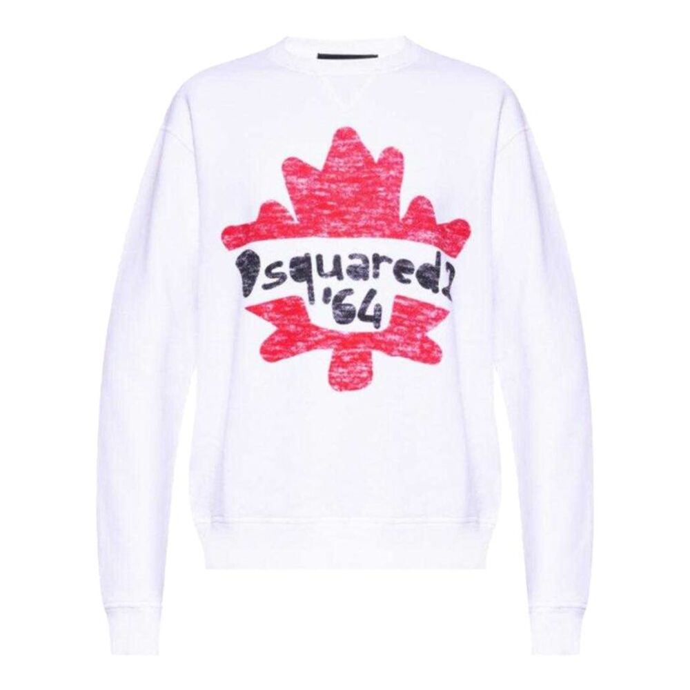 DSquared2 Unisex Adult 64 Maple Leaf Sweatshirt / White